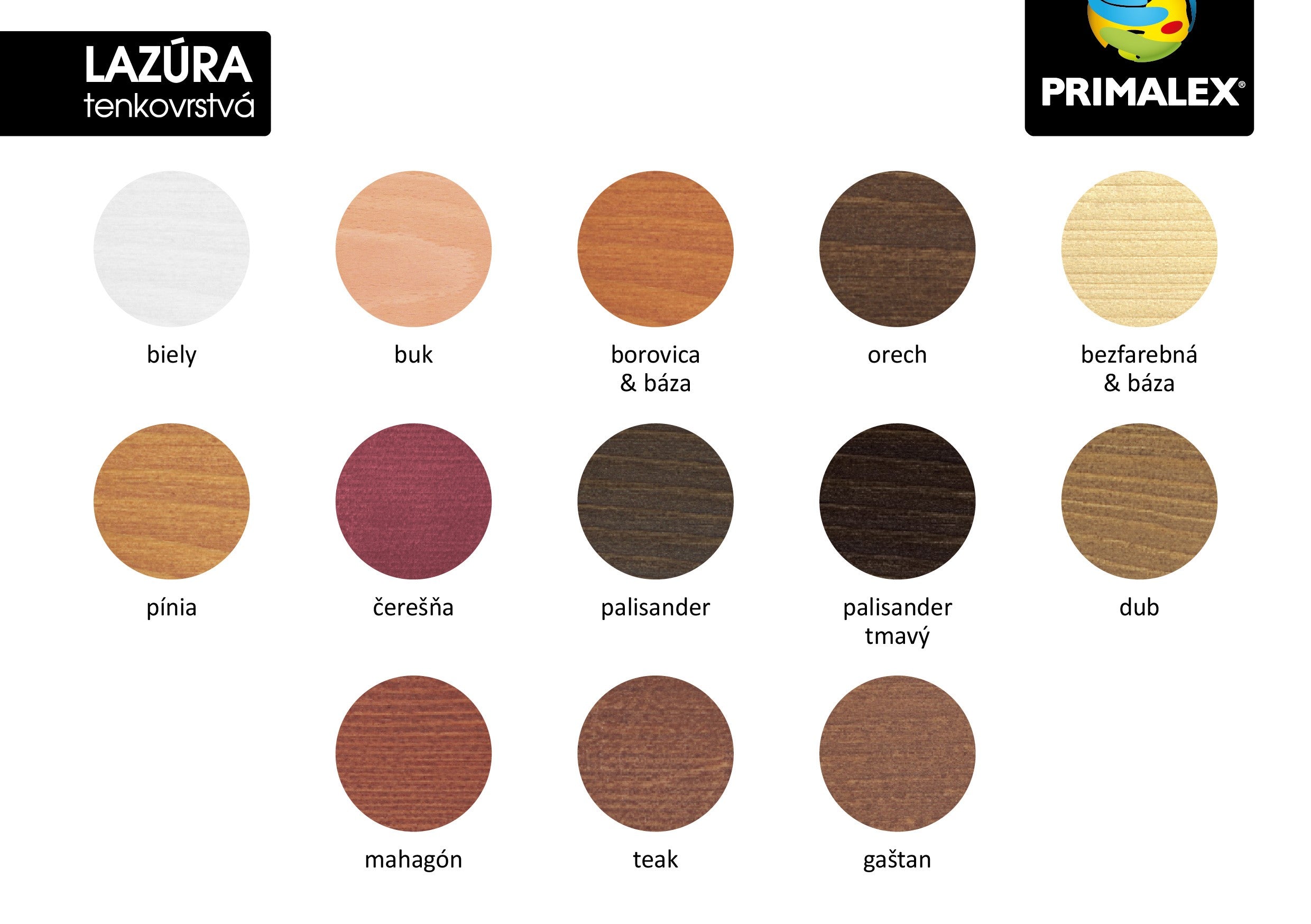 PRIMALEX LAZÚRA tenkovrstvá na drevo