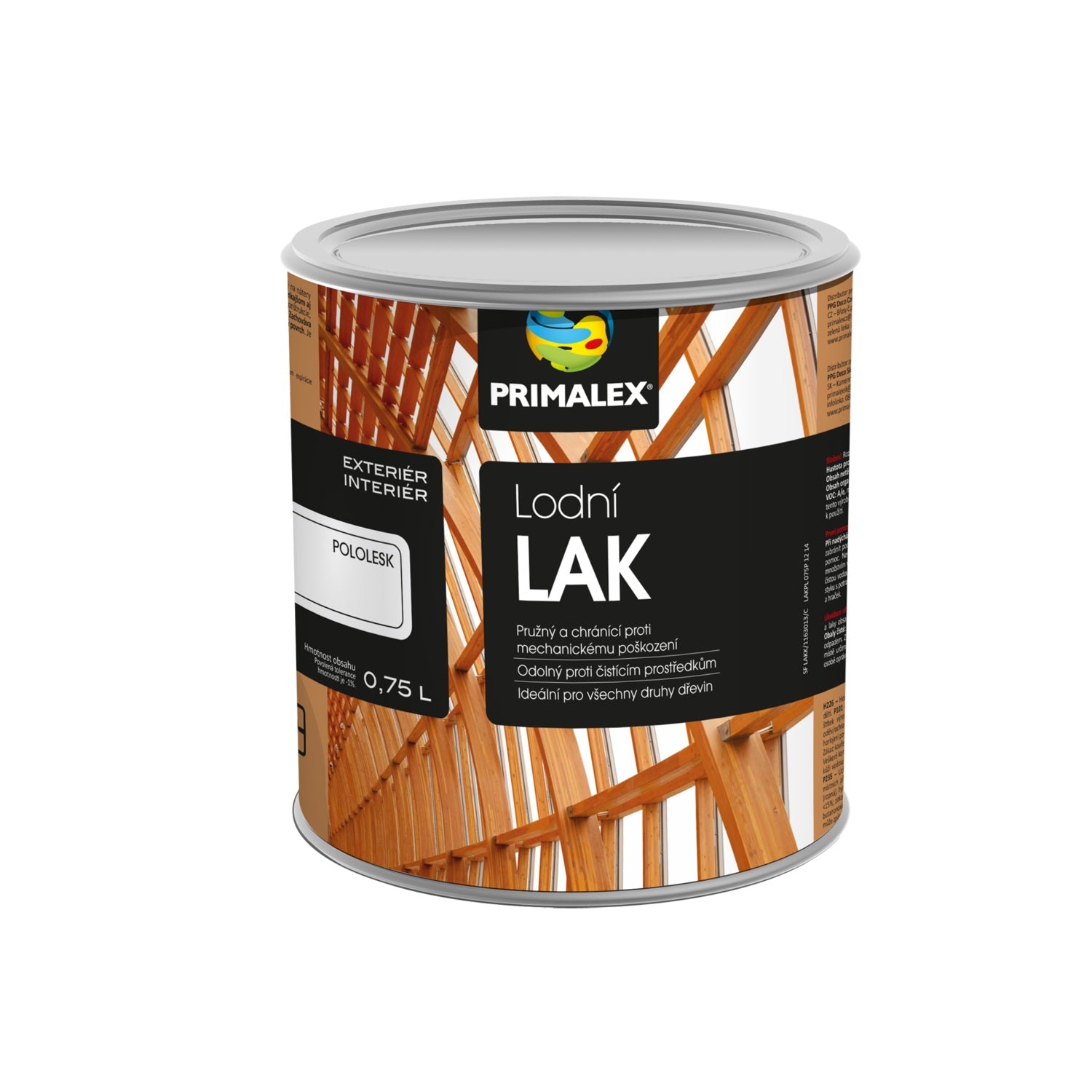 PRIMALEX Lodný LAK na drevo_pololesk_0,75l
