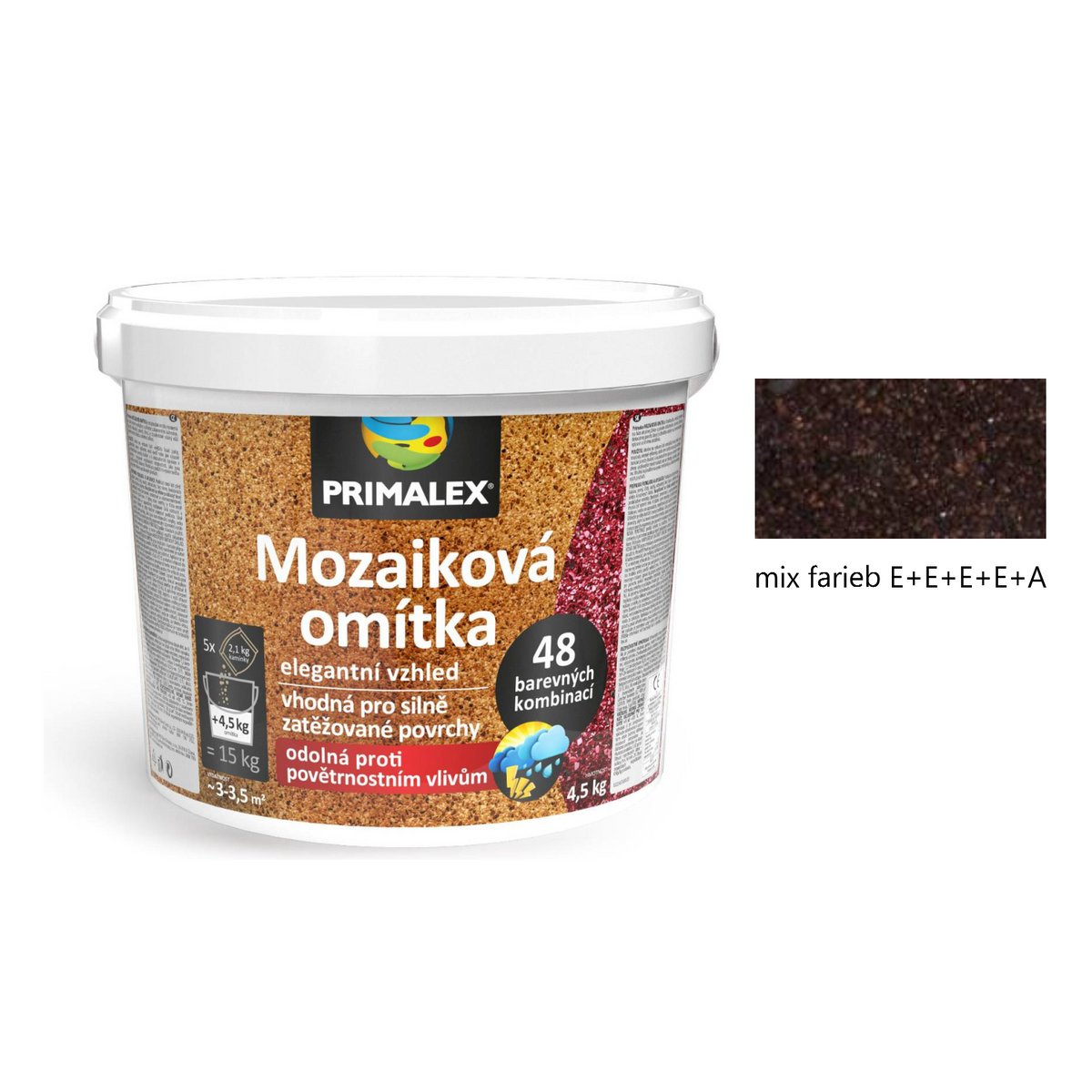 PRIMALEX Mozaiková omietka dekoratívna - mix farieb D+I+I+E+E