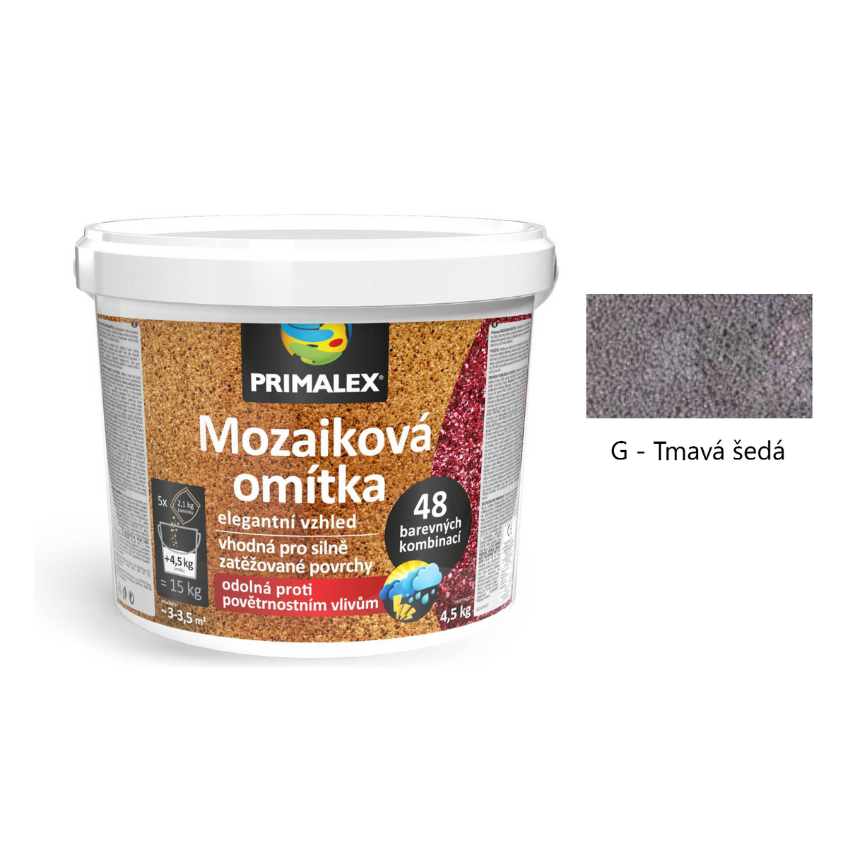 PRIMALEX Mozaiková omietka dekoratívna - F - Čierna