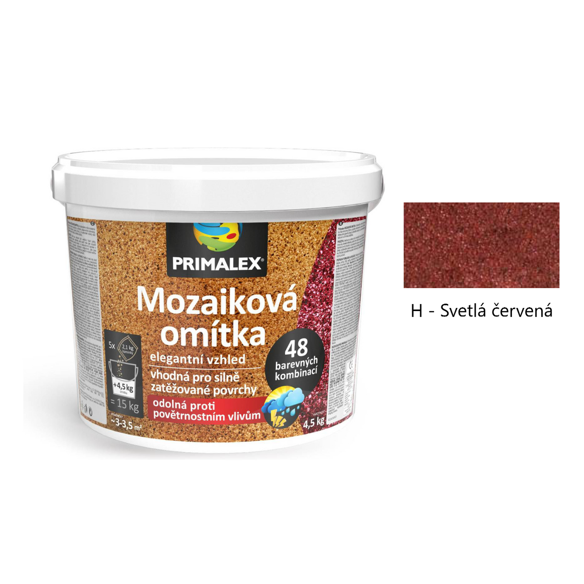 PRIMALEX Mozaiková omietka dekoratívna - H - Svetlá červená