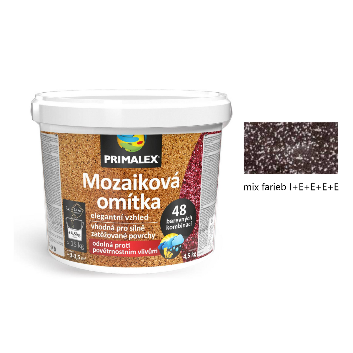 PRIMALEX Mozaiková omietka dekoratívna - mix farieb I+D+G+G+F