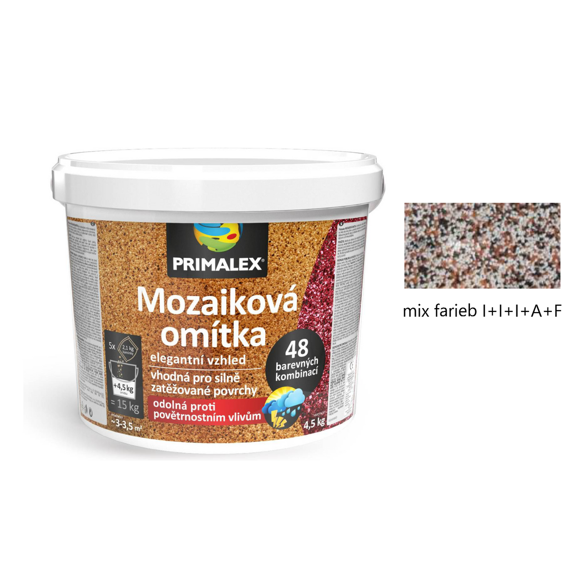 PRIMALEX Mozaiková omietka dekoratívna - mix farieb I+I+G+F+F