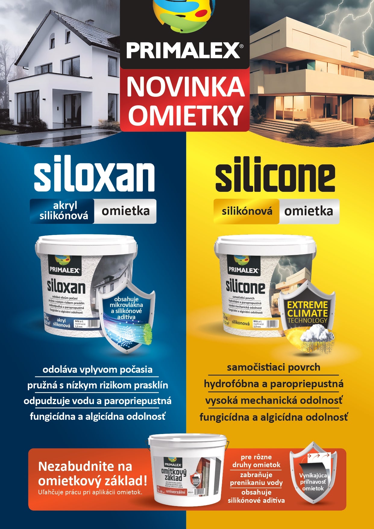 PRIMALEX siloxan biela protiplesňová silikónová fasádna omietka_omietky novinky