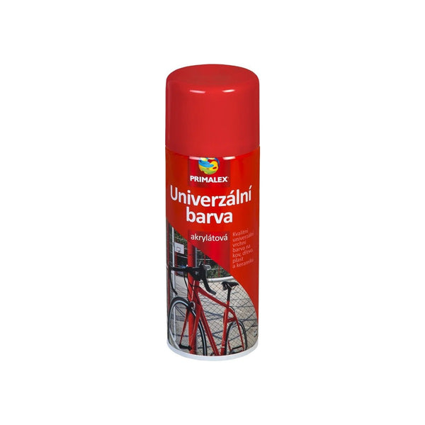 PRIMALEX Rýchloschnúca univerzálna akrylátová farba v spreji 400 ml RAL3000 Cervena ohniva