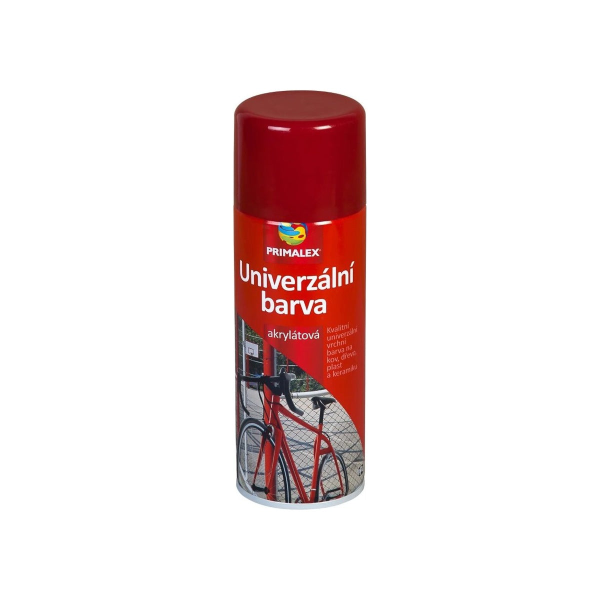 PRIMALEX Rýchloschnúca univerzálna akrylátová farba v spreji 400 ml RAL3000 Cervena ohniva