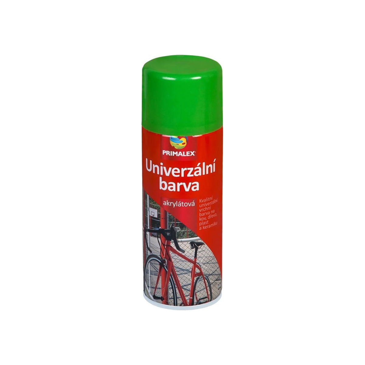 PRIMALEX Rýchloschnúca univerzálna akrylátová farba v spreji 400 ml RAL6005 Zelena machova