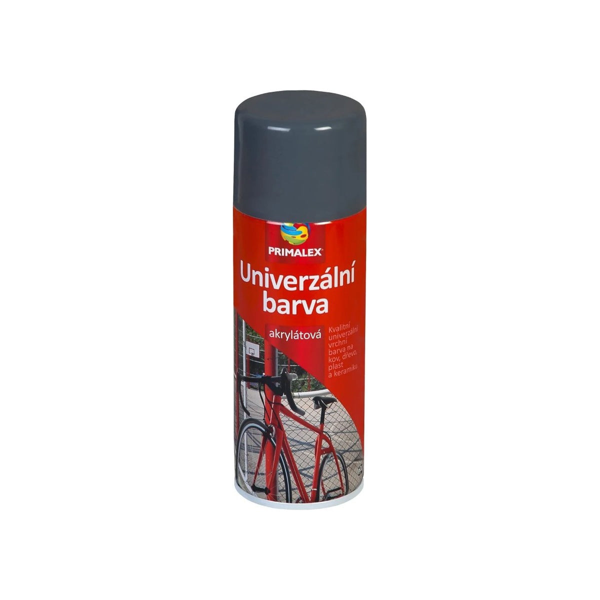 PRIMALEX Rýchloschnúca univerzálna akrylátová farba v spreji 400 ml RAL7011 Siva ocelova