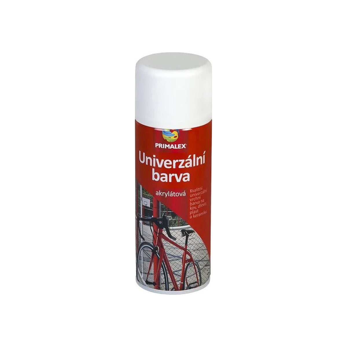 PRIMALEX Rýchloschnúca univerzálna akrylátová farba v spreji 400 ml RAL9006 Biela hlinikova