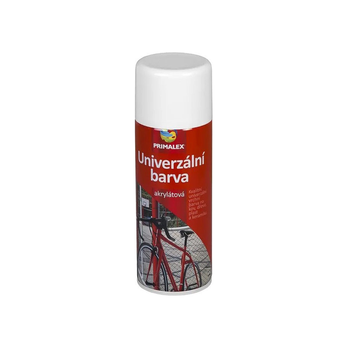 PRIMALEX Rýchloschnúca univerzálna akrylátová farba v spreji 400 ml RAL9010L Lesk Cista biela