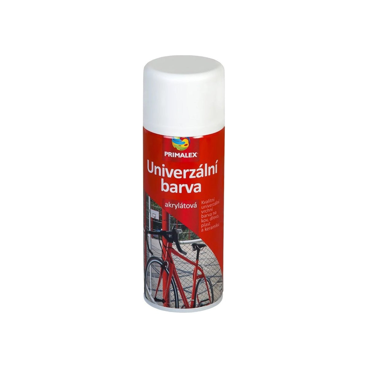 PRIMALEX Rýchloschnúca univerzálna akrylátová farba v spreji 400 ml RAL9010L Lesk Cista biela