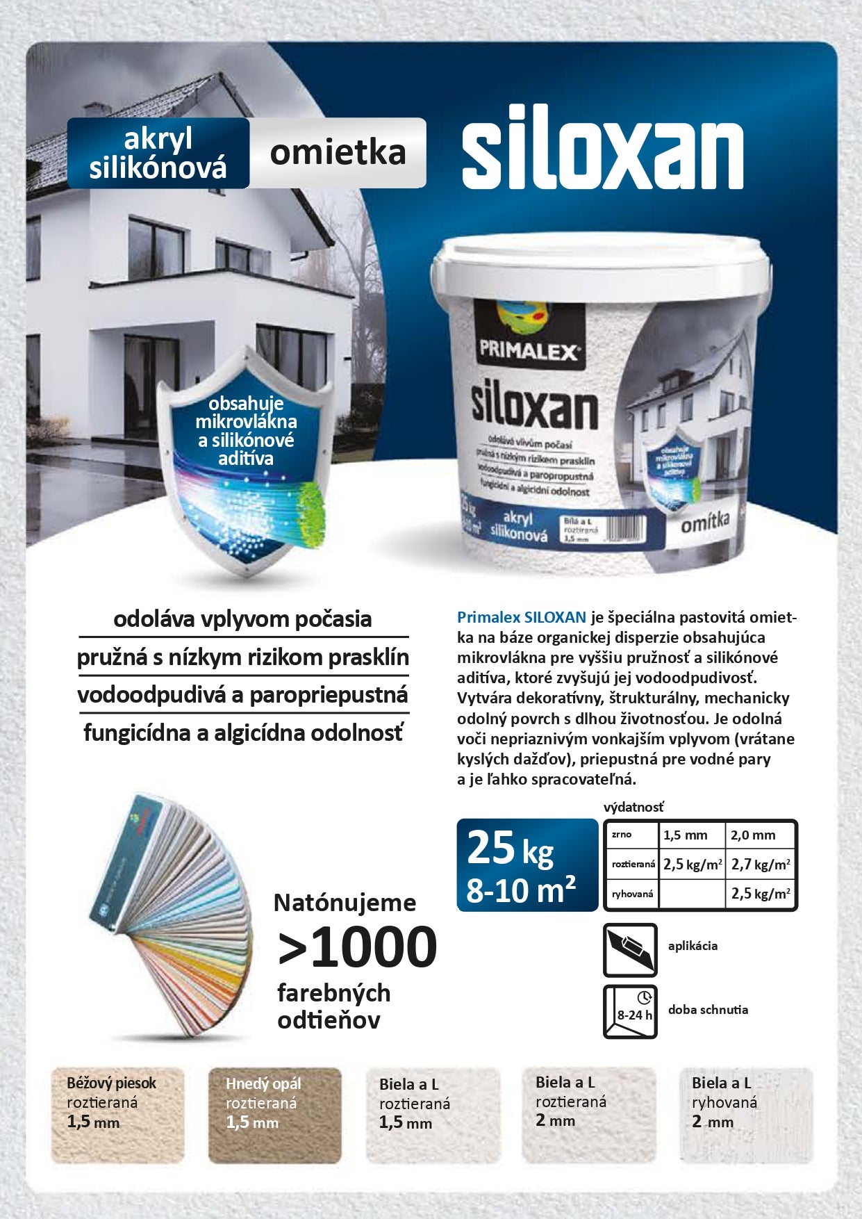 PRIMALEX siloxan biela protiplesňová silikónová fasádna omietka_plagát