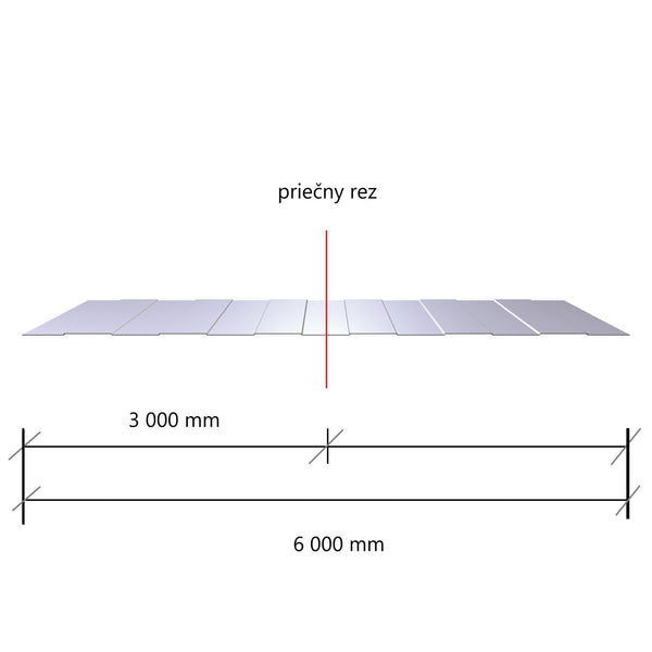 Priečny rez pre sendvičový stenový panel