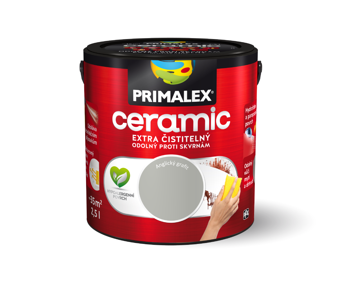 PRIMALEX ceramic umývateľná interiérová farba 2,5 l