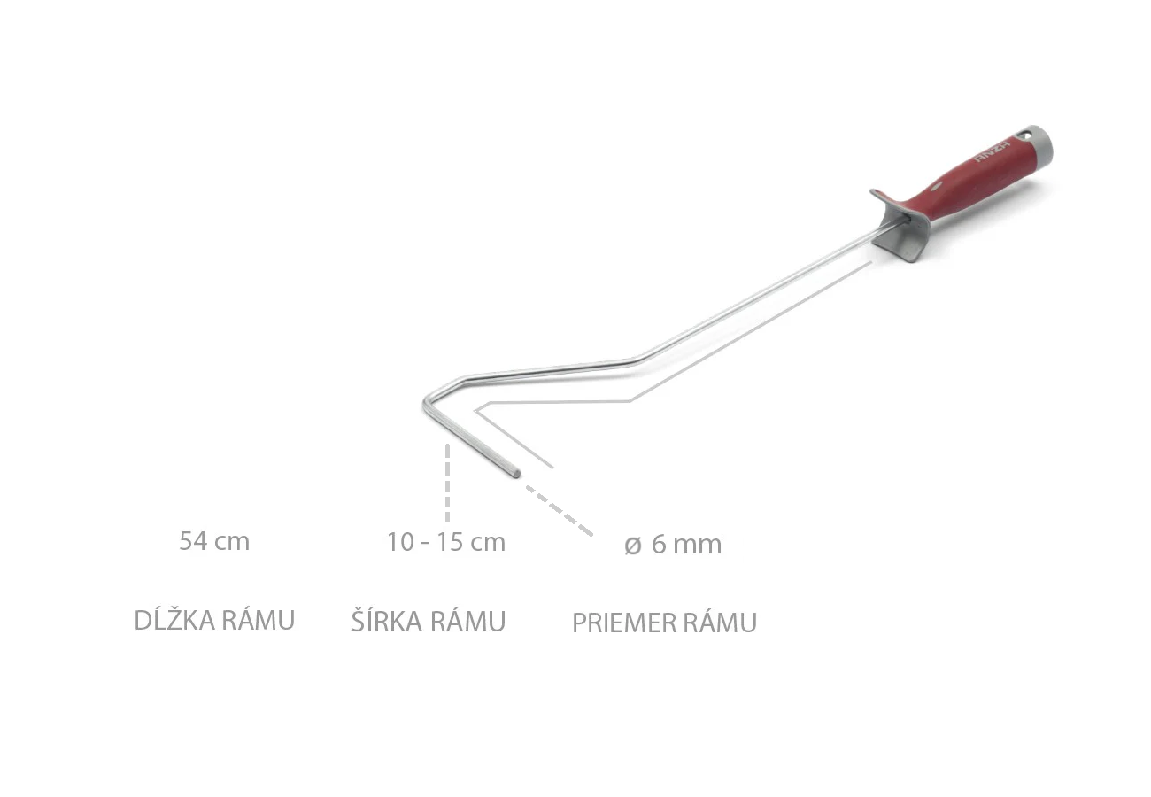 ANZA MINI PO-PO rúčka k maliarskemu valčeku s oceľovým rámom 10 - 15 cm_použitie1
