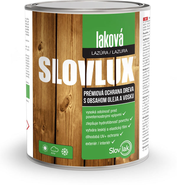 Slovlak SLOVLUX laková hrubovrstvá lazúra na drevo