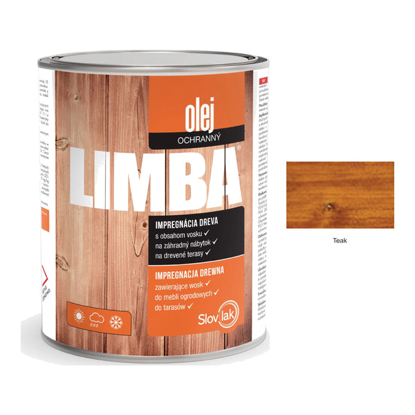 Slovlak LIMBA impregnačný olej na drevo na báze ľanového oleja s voskom - Teak