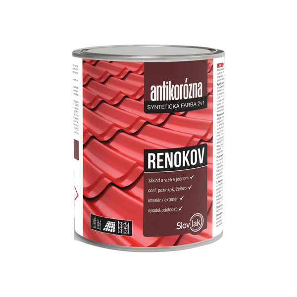 Slovlak RENOKOV antikorózna oteruvzdorná syntetická farba na kov 2v1