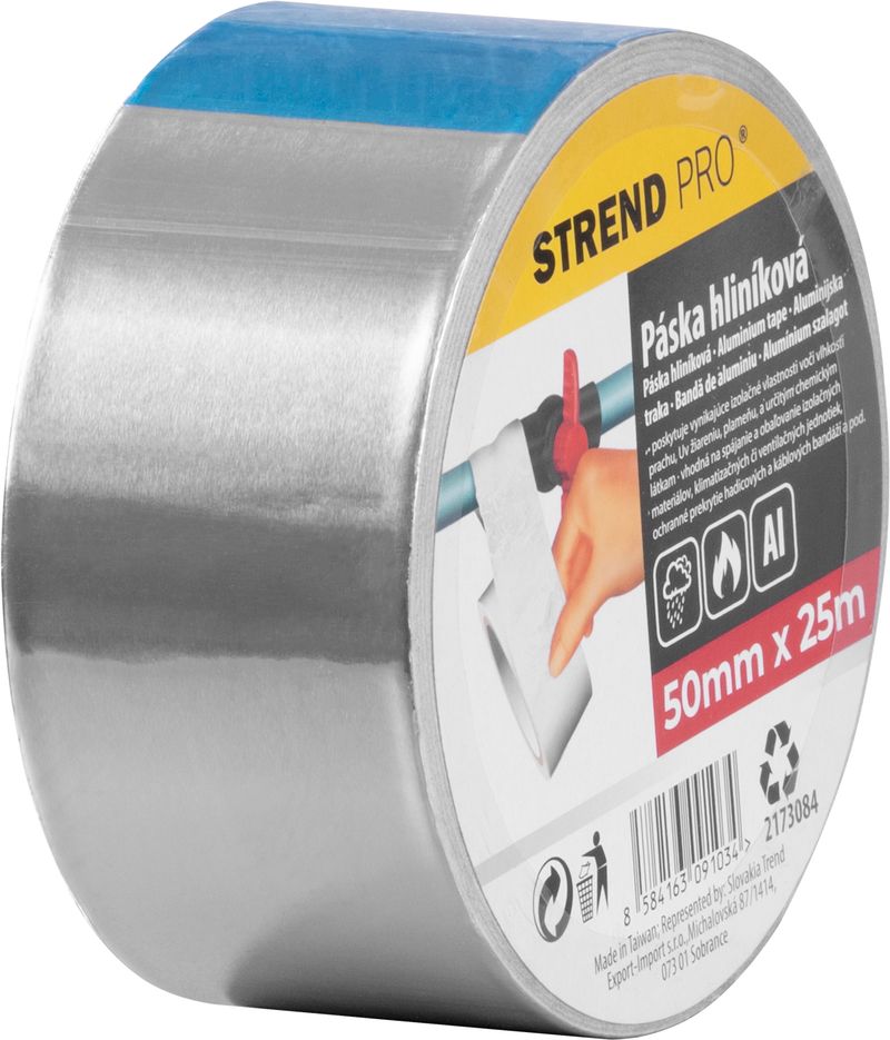 Strend Pro Páska hliníková POP s hliníkovou vrstvou, obal 50 mm x 50 m