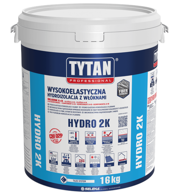 TYTAN HYDRO 2K vysoko elastická hydroizolácia s vláknami