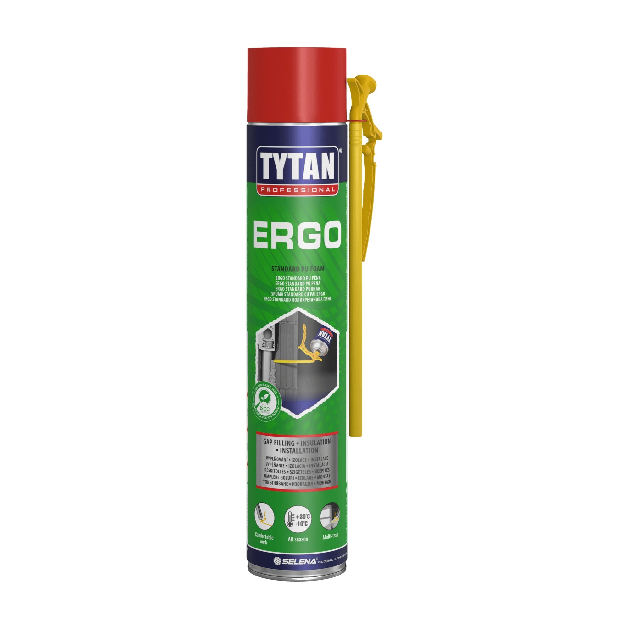 TYTAN ERGO Standard viacsezónna montážna PUR pena s aplikátorom 750 ml