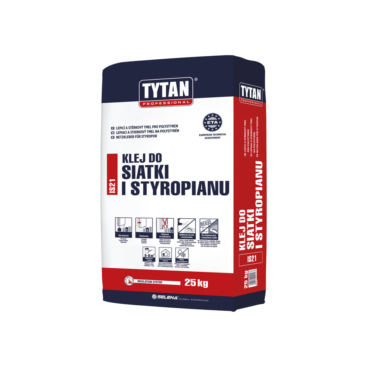 TYTAN PROFESSIONAL IS21 cementové lepidlo a stierka na polystyrén 25 kg