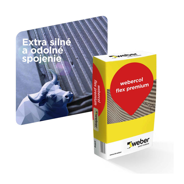 Weber Webercol flex premium C2TES1 mrazuvzdorné flexibilné lepidlo na dlažbu