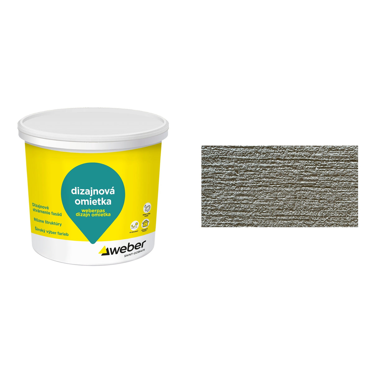 Weber Weberpas dizajn omietka roll/brush 1,5 mm 25 kg