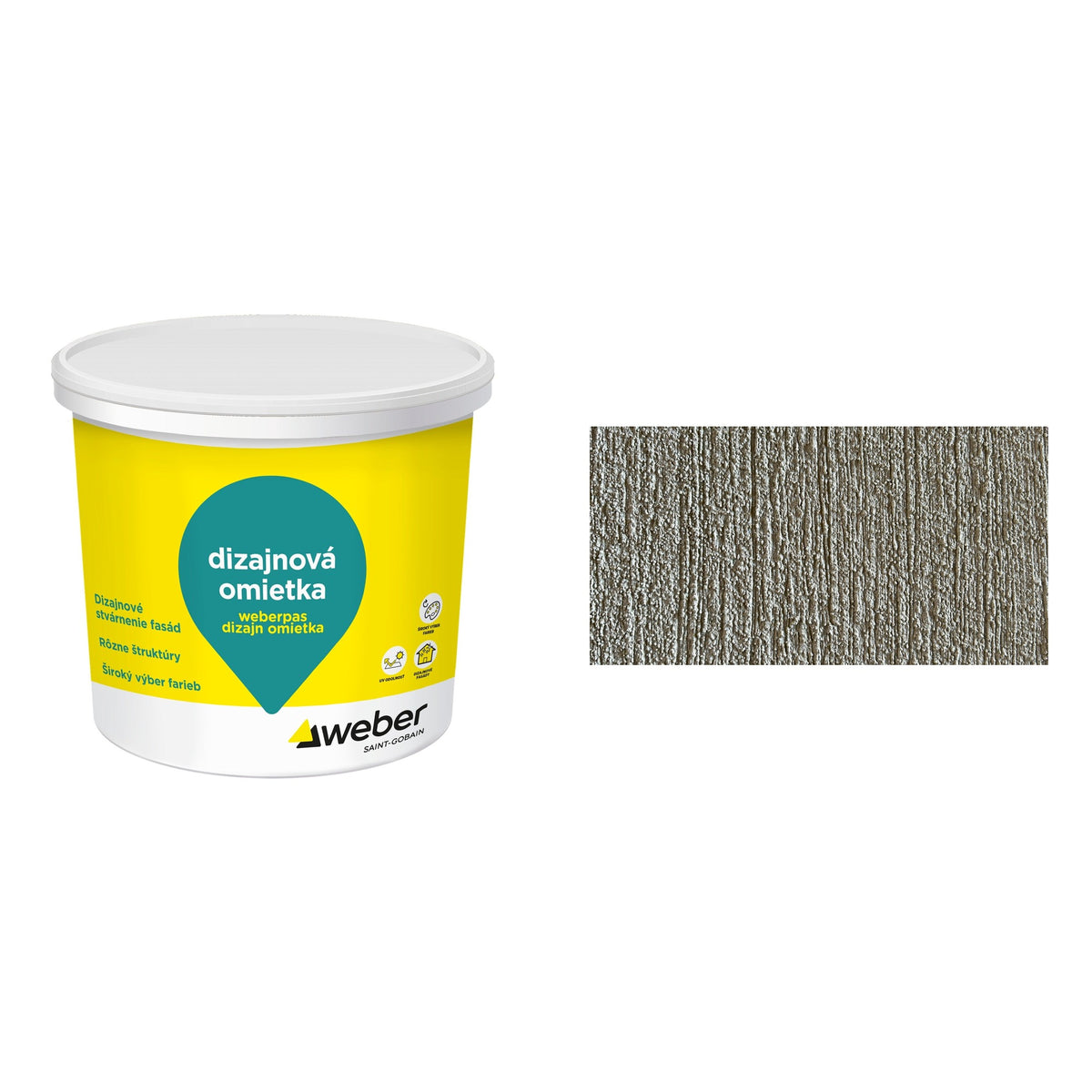 Weber Weberpas dizajn omietka roll/brush 1,5 mm 25 kg