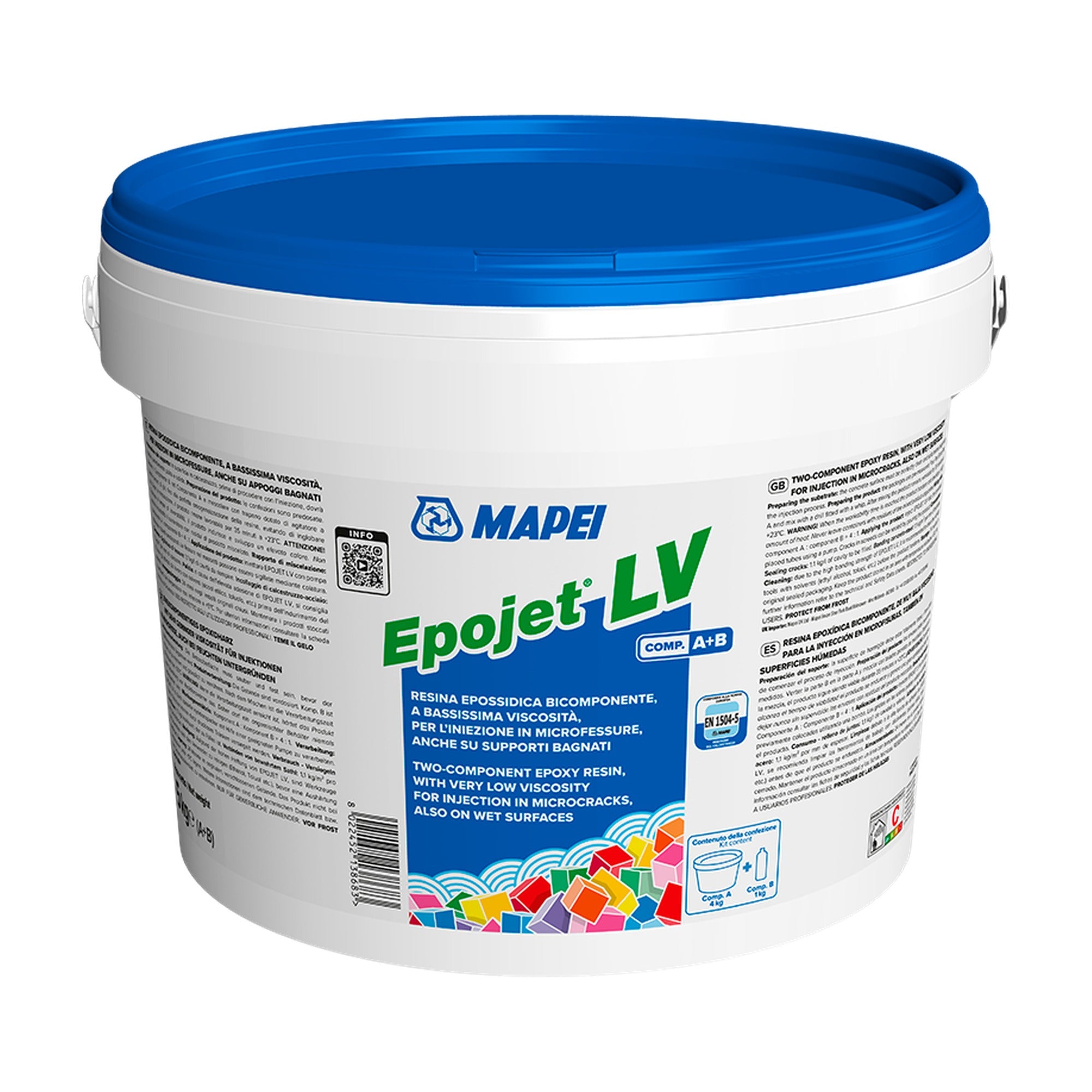 MAPEI Epojet LV dvojzložková epoxidová živica s veľmi nízkou viskozitou na injektáž mikrotrhlin 2.5 kg