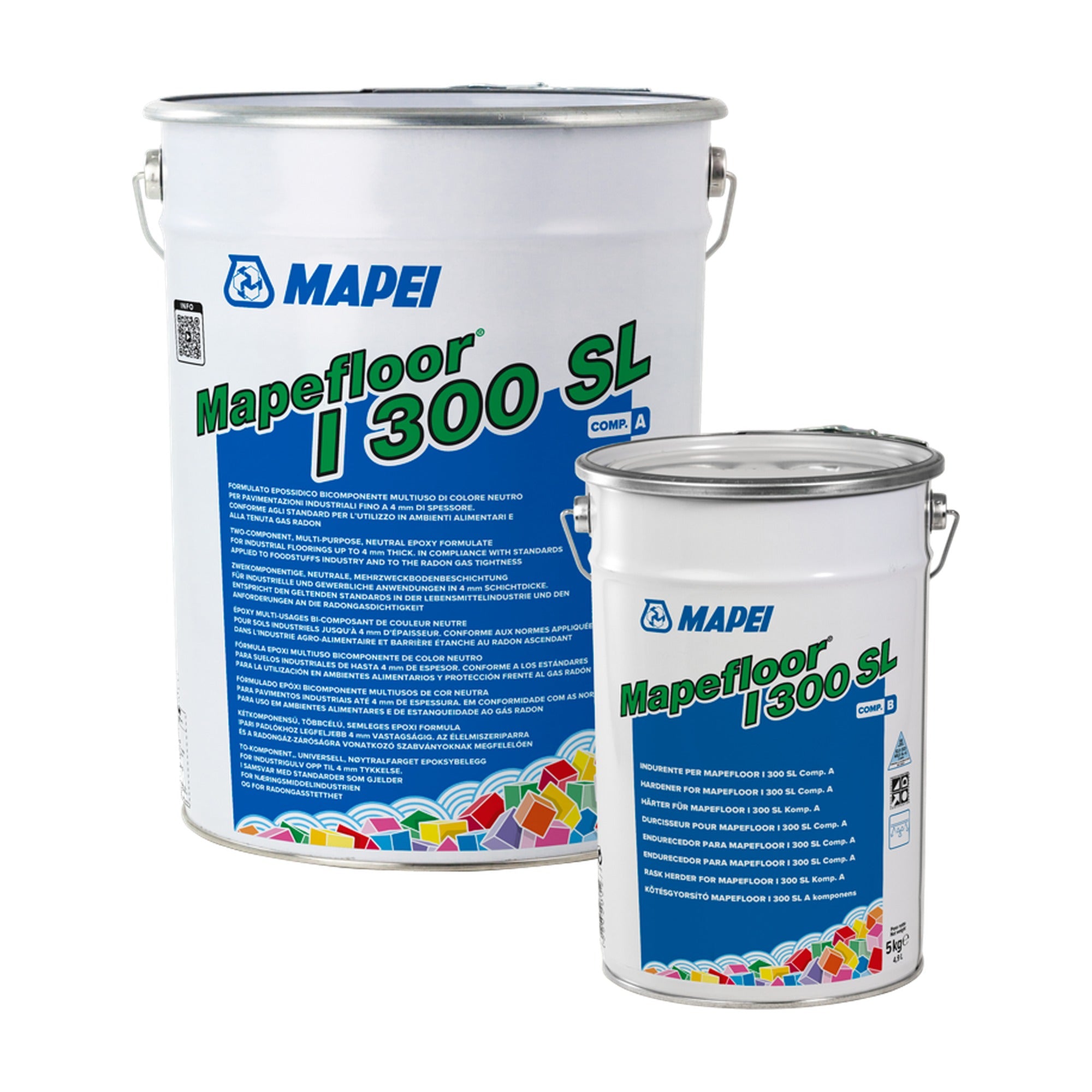 MAPEI Mapefloor I 300 SL dvojzložkový epoxidový náter na priemyselné podlahy 20 kg