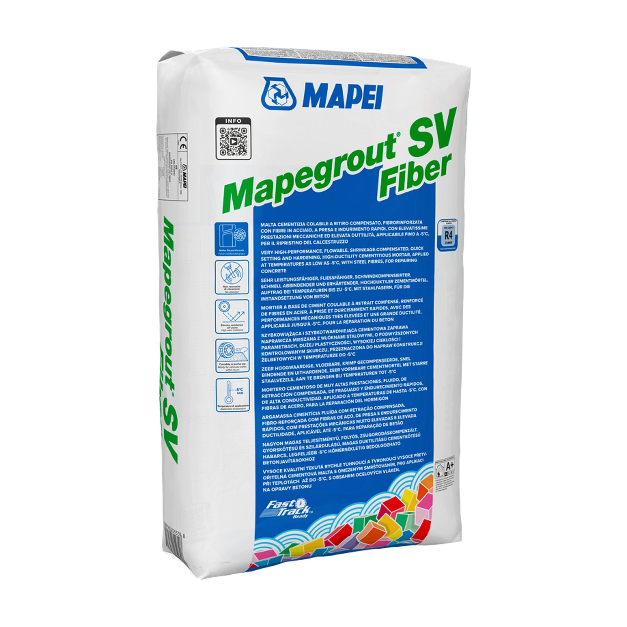 MAPEI Mapegrout SV Fiber opravná malta na betón s oceľovými vláknami 25 kg