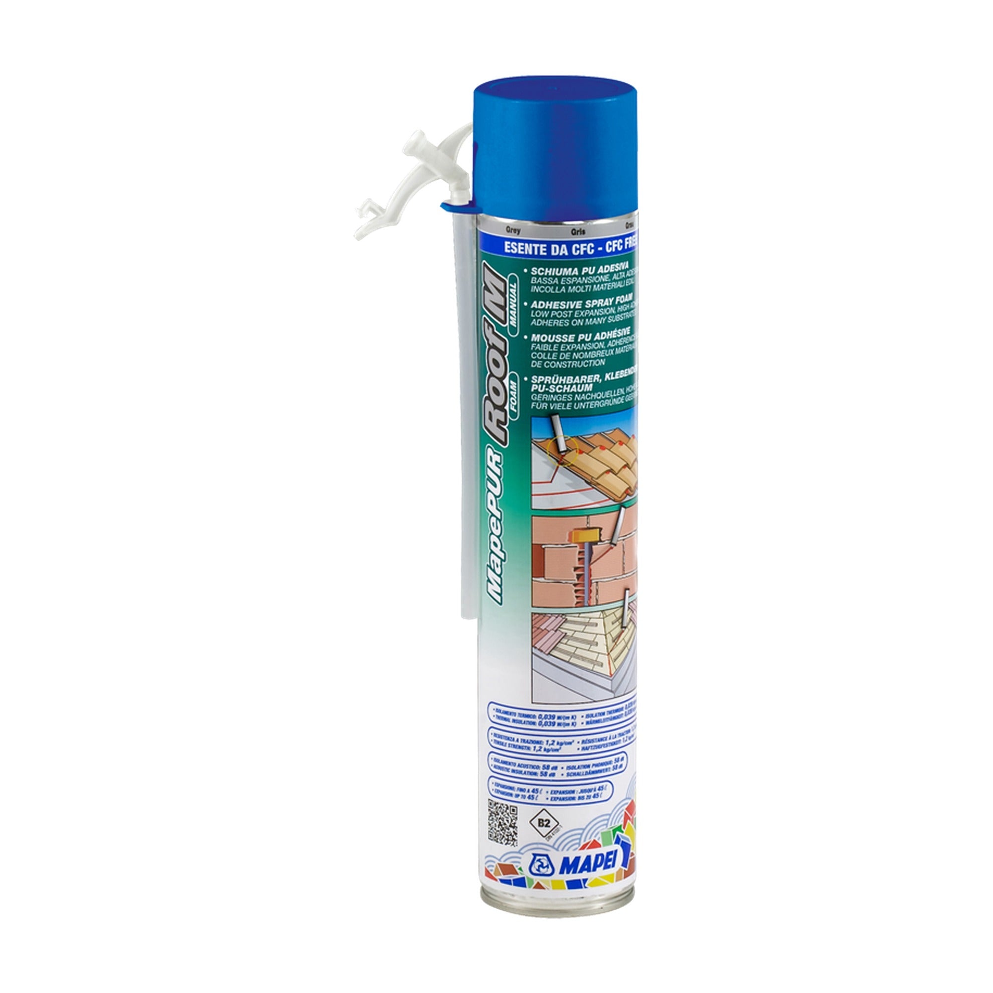 MAPEI Mapepur Roof Foam M trubičková PU pena na lepenie strešných krytín 750 ml