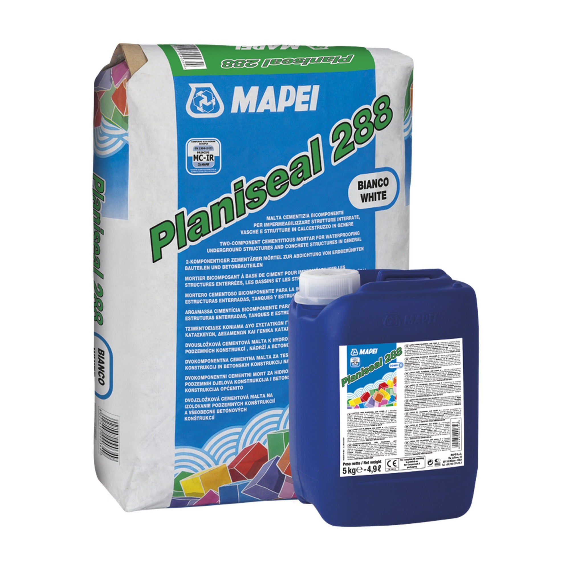 MAPEI Planiseal 288 dvojzložková cementová malta na hydroizoláciu podzemných konštrukcií 25 kg