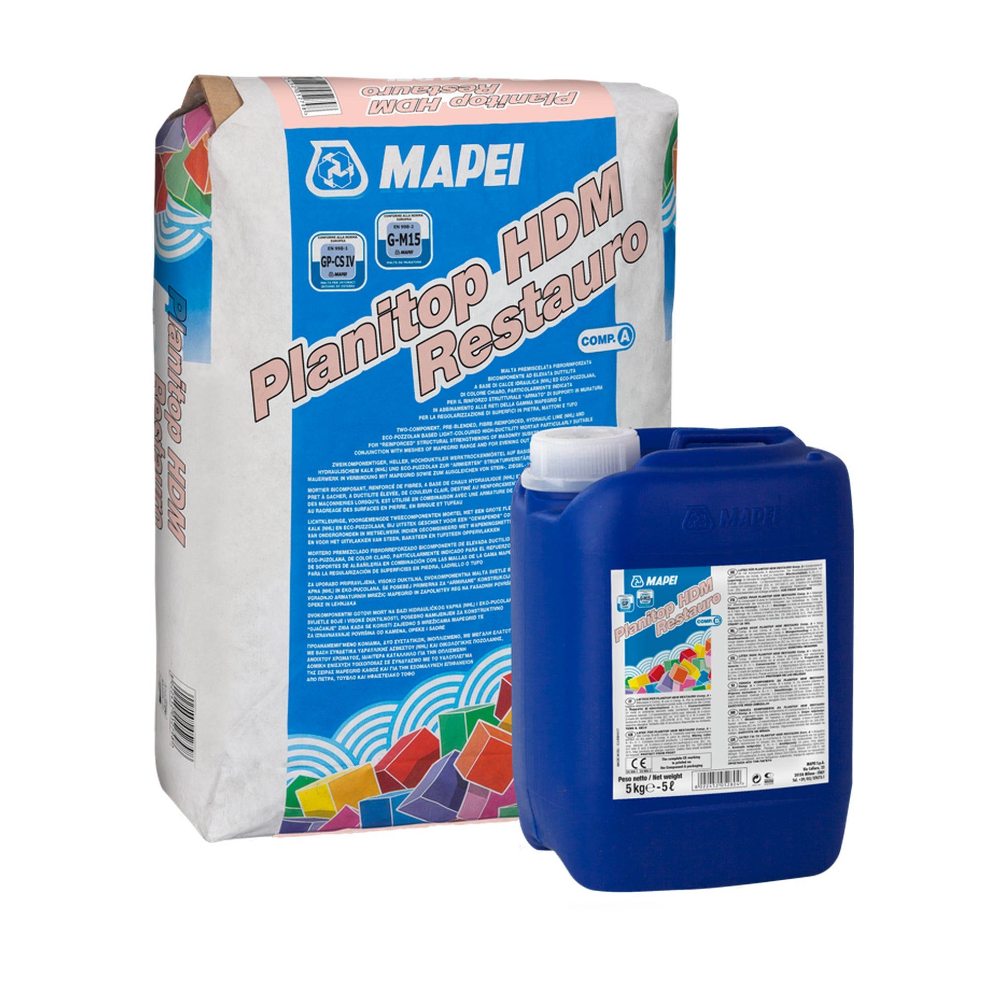 MAPEI Planitop HDM Restauro dvojzložková vápnová malta na sanáciu historického muriva 29.75 kg (zložka A 25 kg + zložka B 4.75 kg)