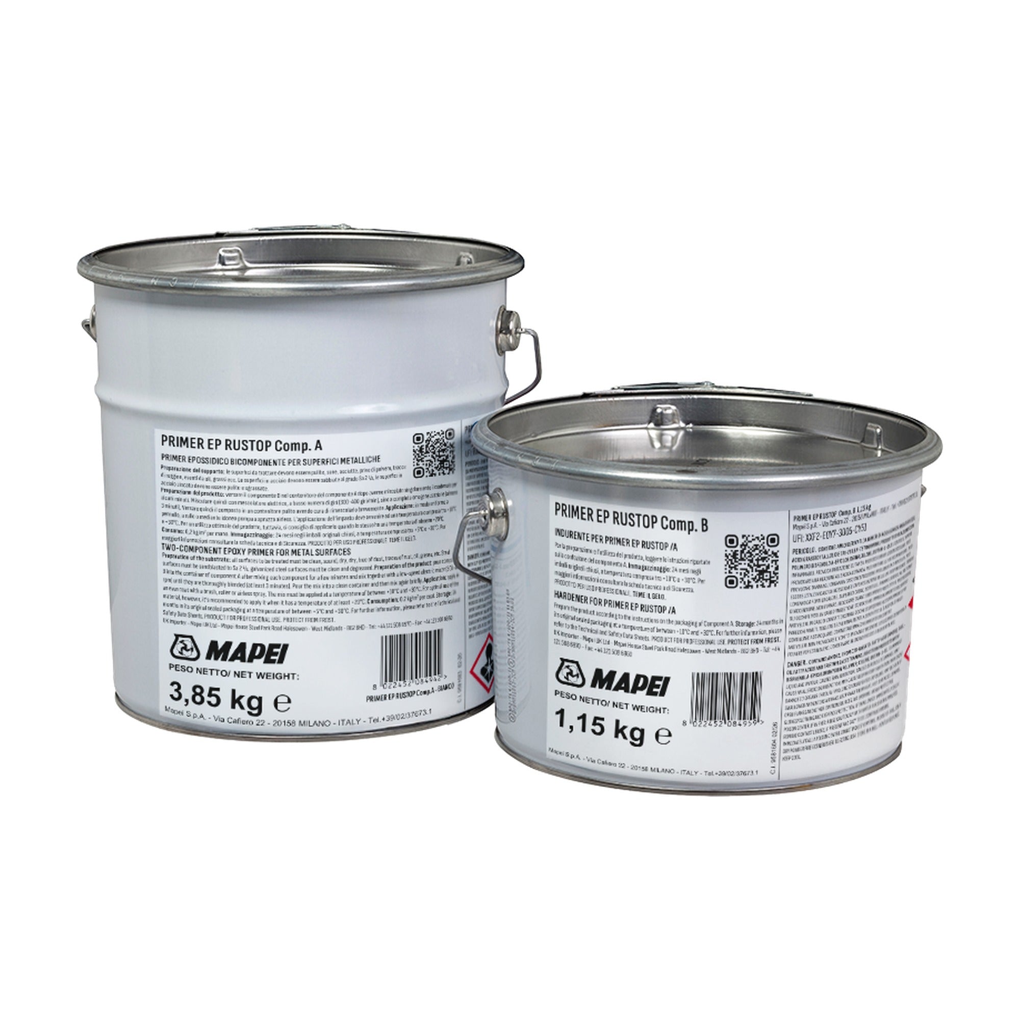 MAPEI Primer EP Rustop epoxidový základný náter na kovové povrchy 5 kg (zložka A 3.85 kg + zložka B 1.15 kg)