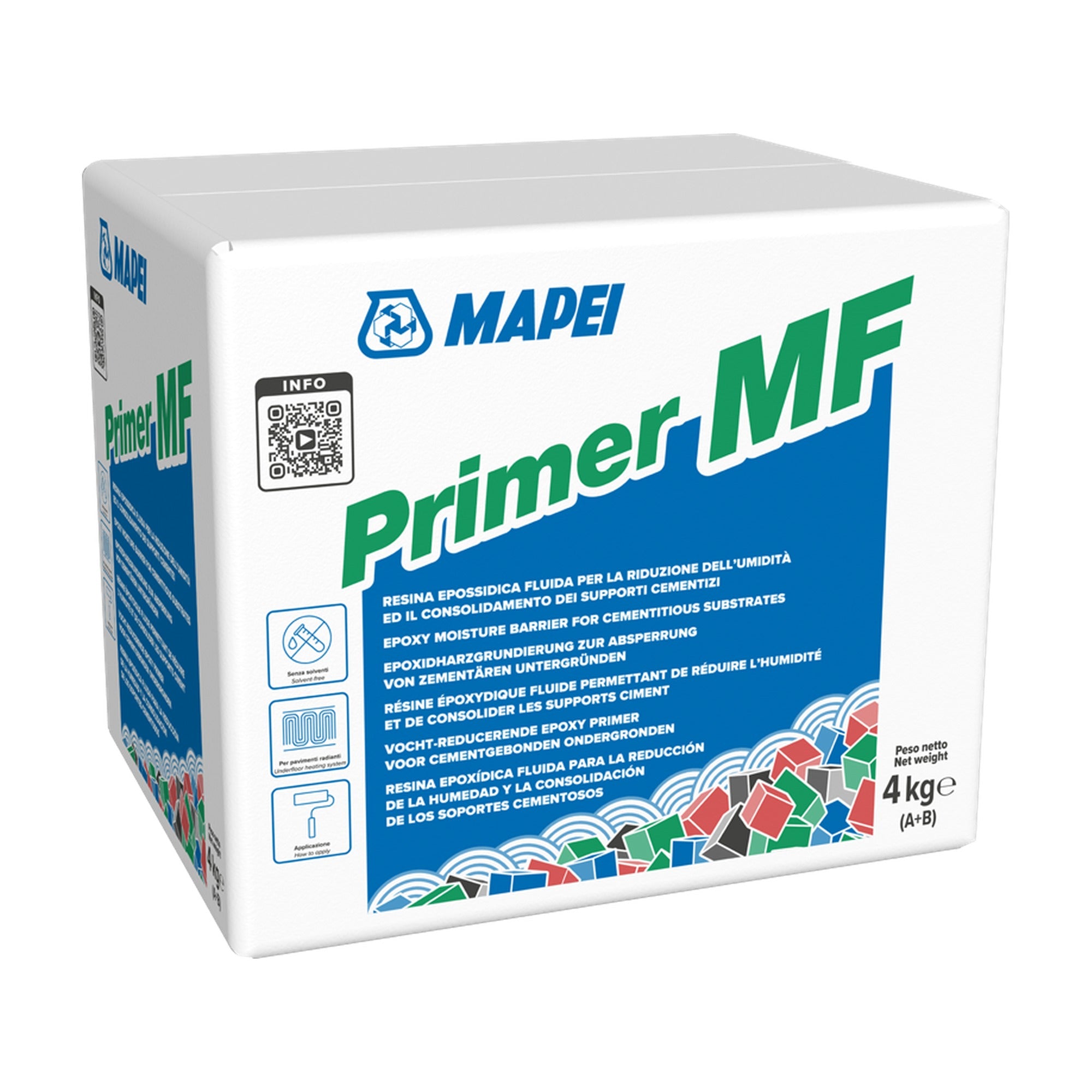 MAPEI Primer MF dvojzložkový epoxidový základný náter bez rozpúšťadiel 4 kg (zložka A 3 kg + zložka B 1 kg)