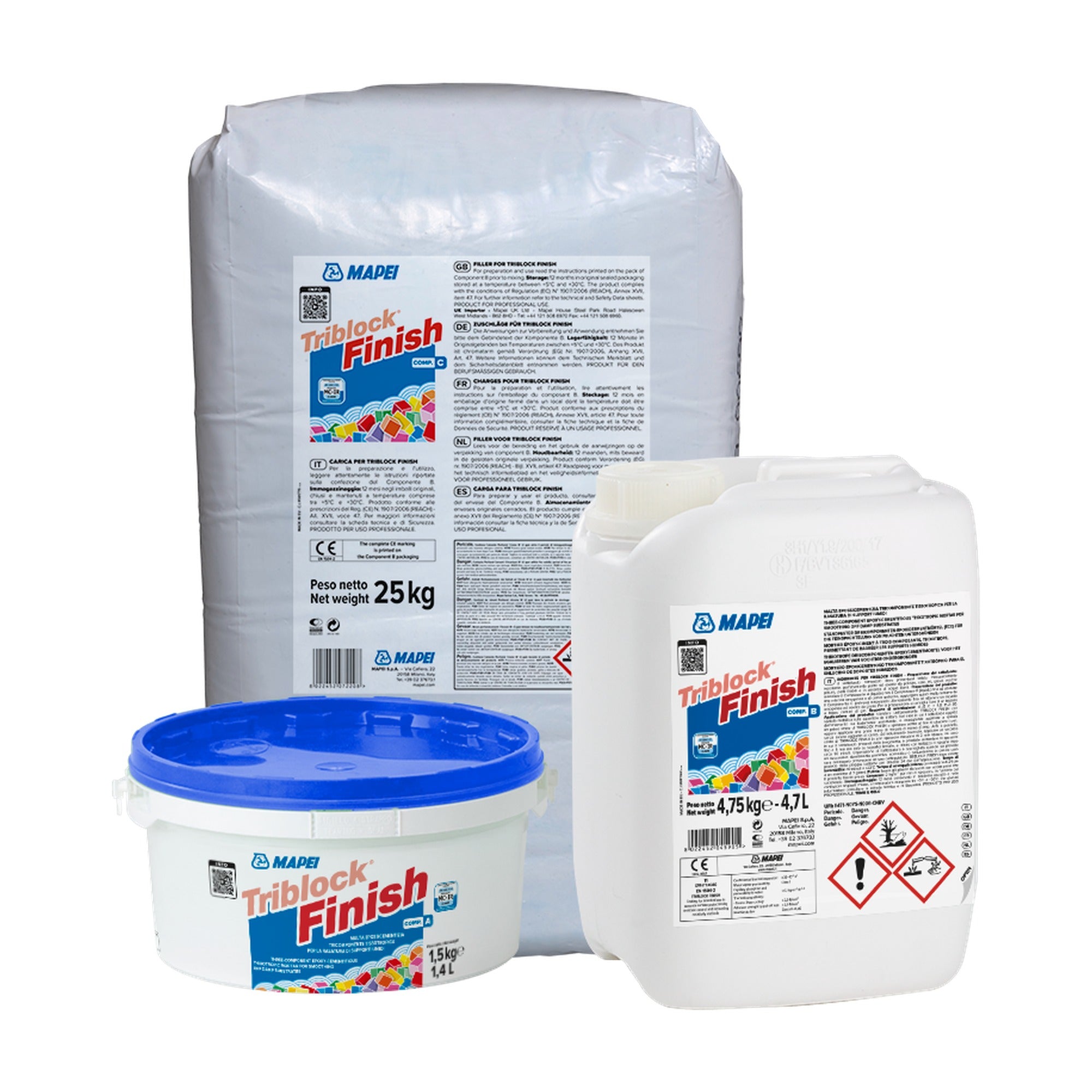 MAPEI Triblock Finish tixotrópna epoxicementová malta na vyrovnanie vlhkých povrchov 31.25 kg