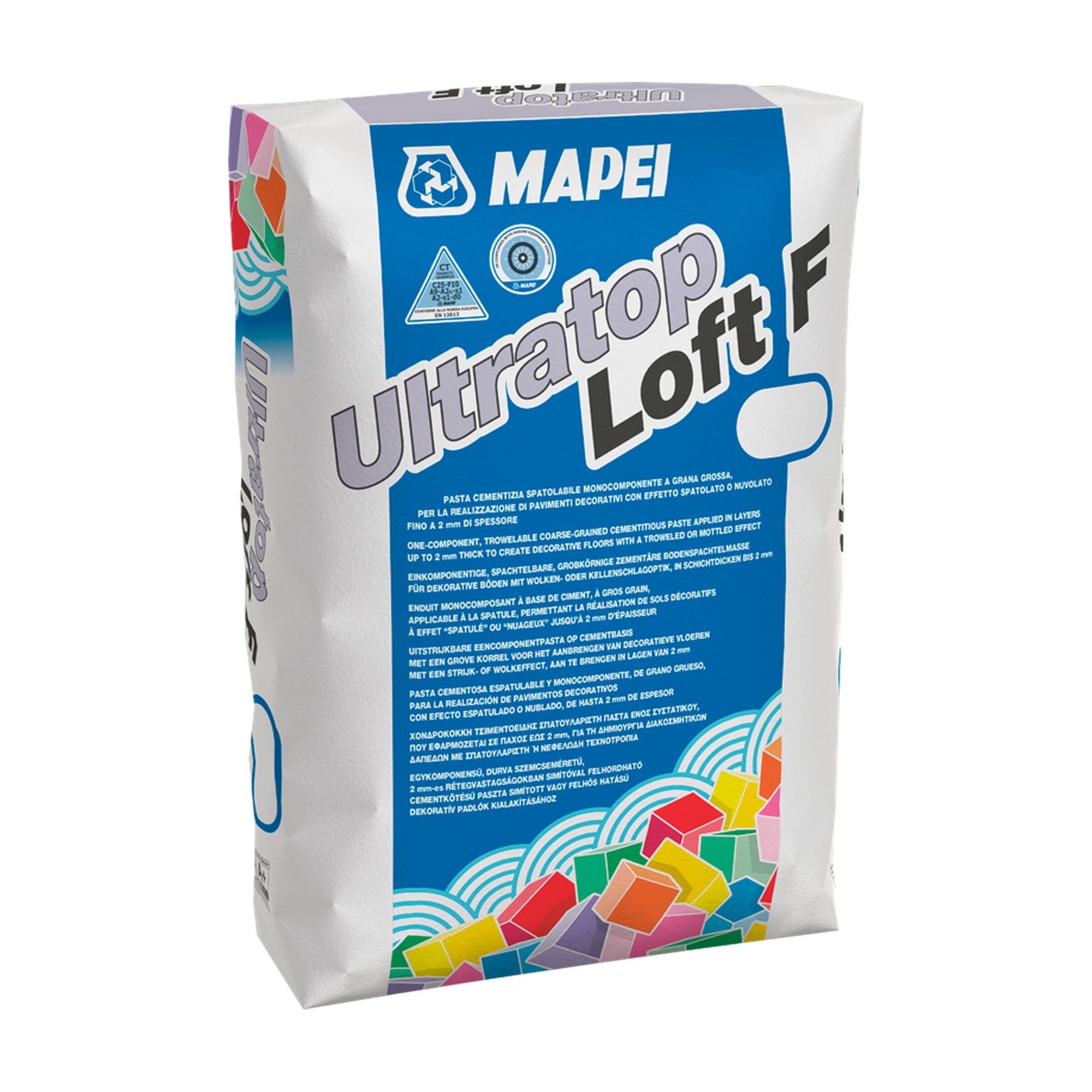 MAPEI Ultratop Loft F cementová dekoratívna stierka na podlahy a steny 20 kg