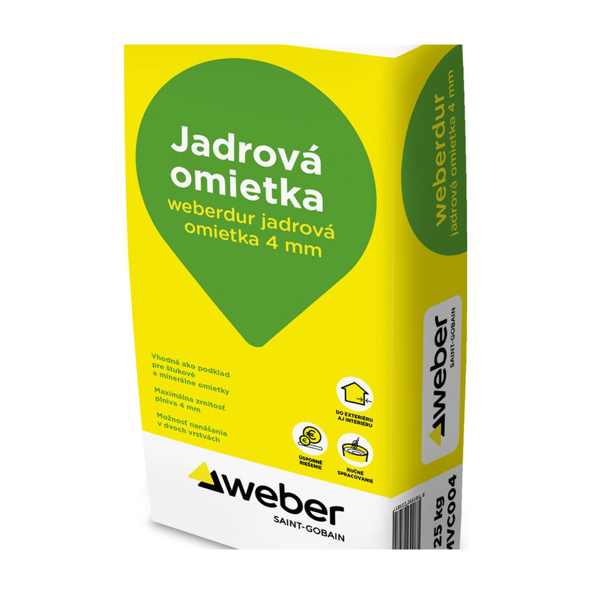 Weber weberdur jadrová omietka 4 mm 25 kg
