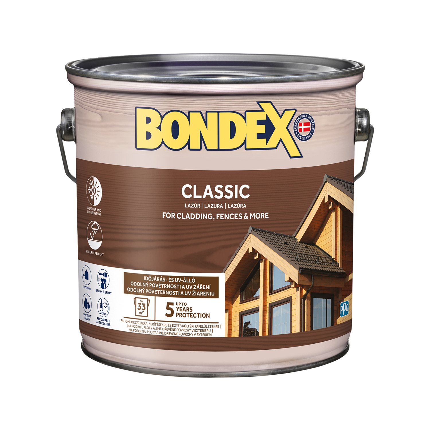BONDEX CLASSIC tenkovrstvá syntetická lazúra na drevo 2,5 l