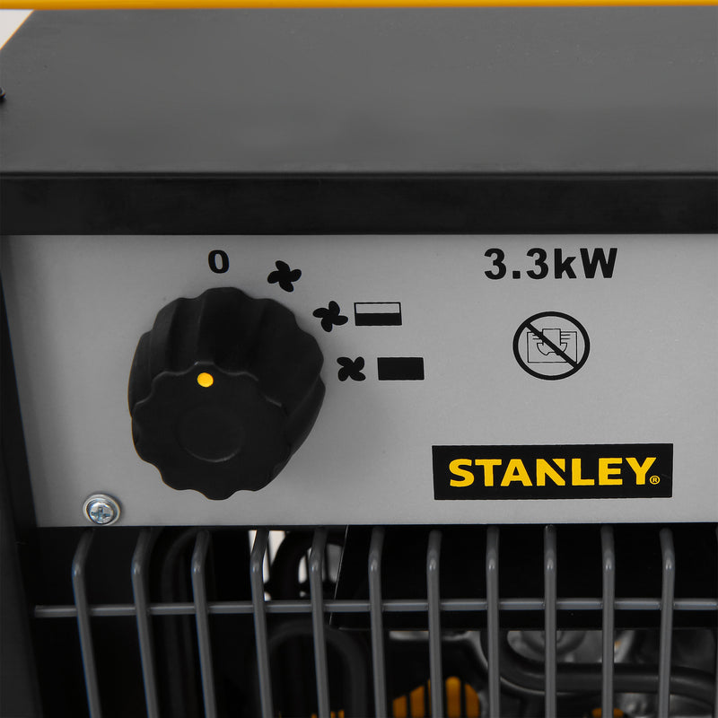 Elektrický priemyselný prenosný ohrievač s ventilátorom 3300W, čierny (STANLEY)