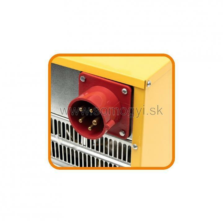 Elektrický priemyselný prenosný ohrievač s ventilátorom 9000W, žltý (SOMOGYI)