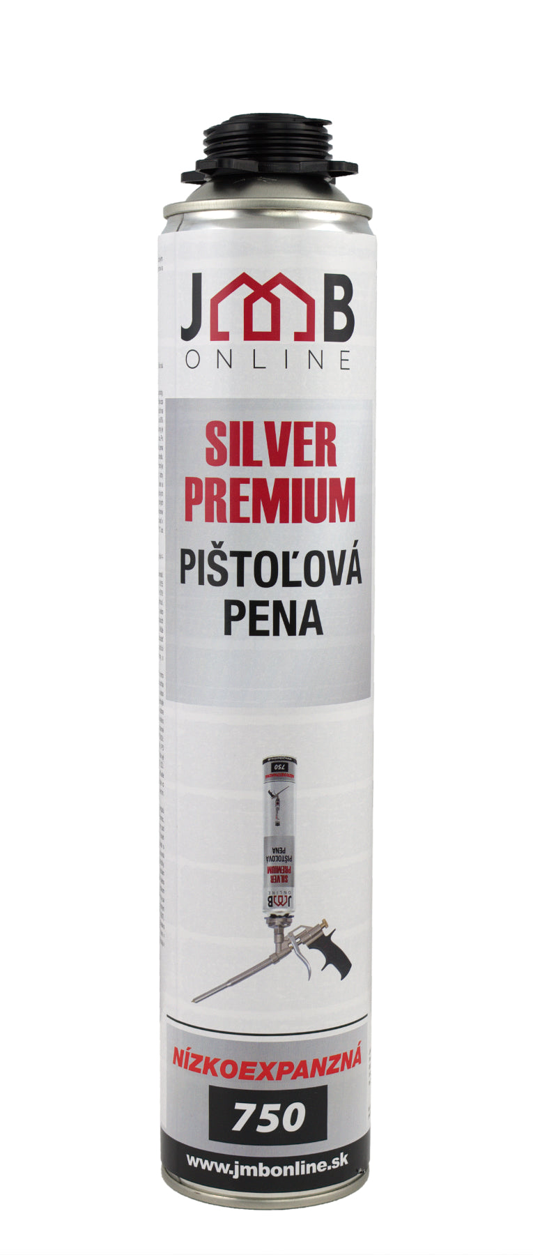 JMB Silver premium montážna nízkoexpanzná PU pena pištoľová 750 ml