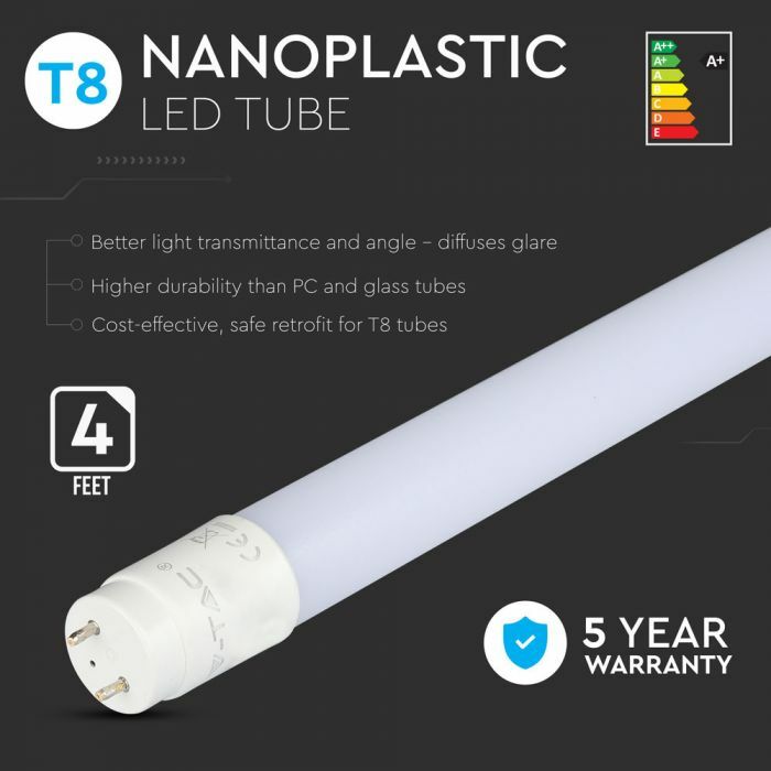 Lineárna LED trubica T8 PRO 18W, 4000K, 1700lm, 120cm, VT-121 (V-TAC)