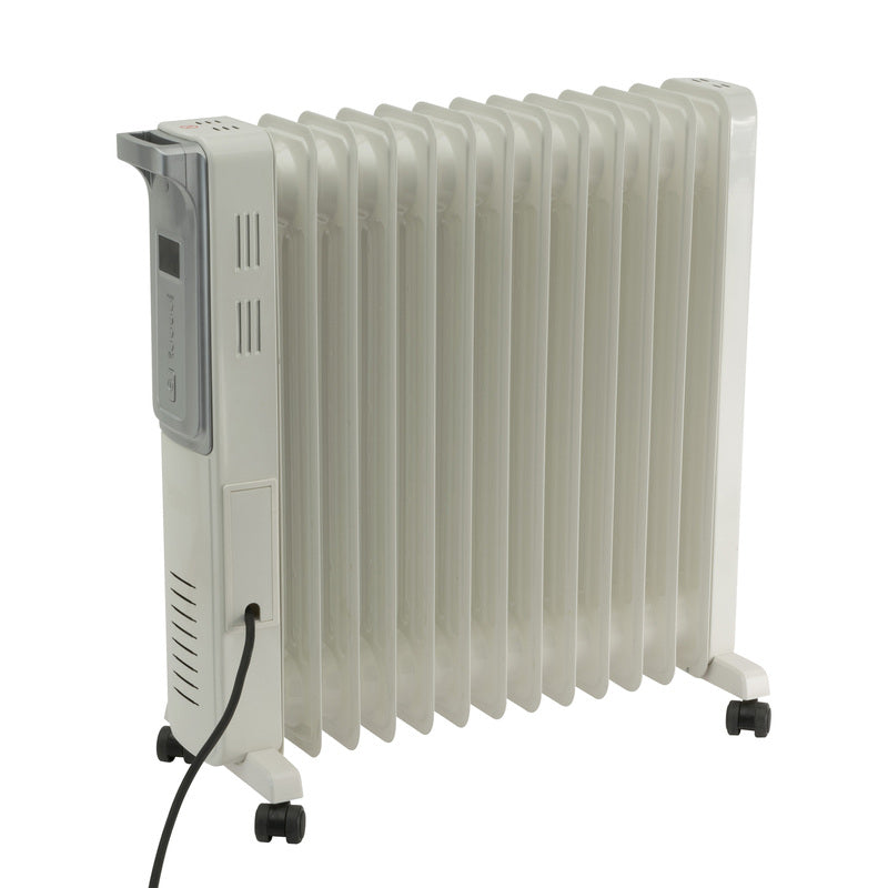Olejový radiátor s LCD displejom 2500W, 13 článkov, biely (SOMOGYI)