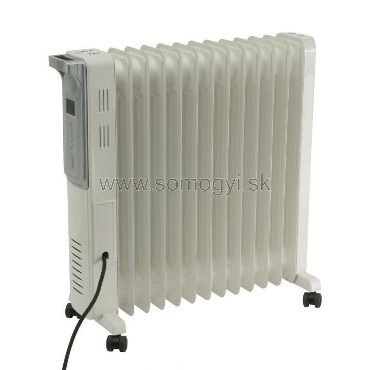 Olejový radiátor s LCD displejom 2500W, 13 článkov, biely (SOMOGYI)