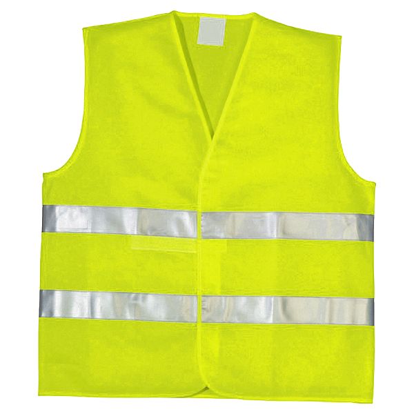 Vesta reflexná, žltá, s dvoma reflexnými pruhmi, VRCPRO