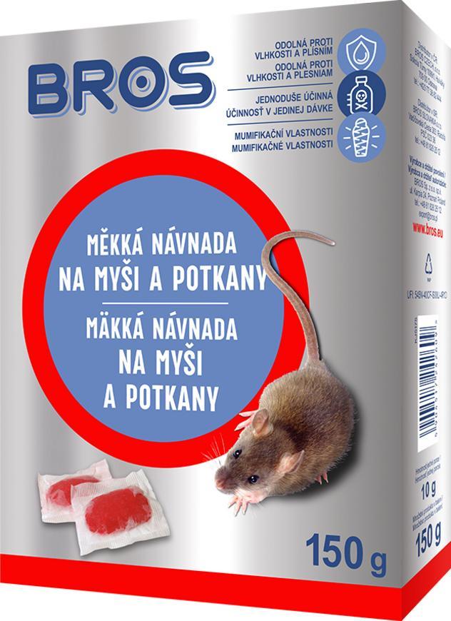 Návnada Bros, na myši a potkany, mäkká, 150g