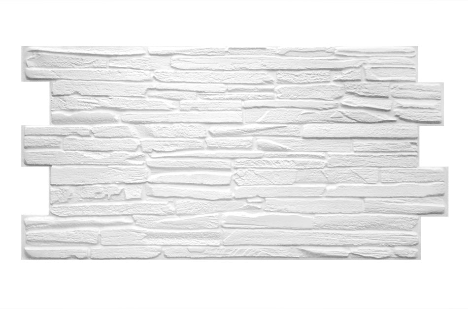 3D PVC obkladový panel 98 x 50 cm - White Stone Slate